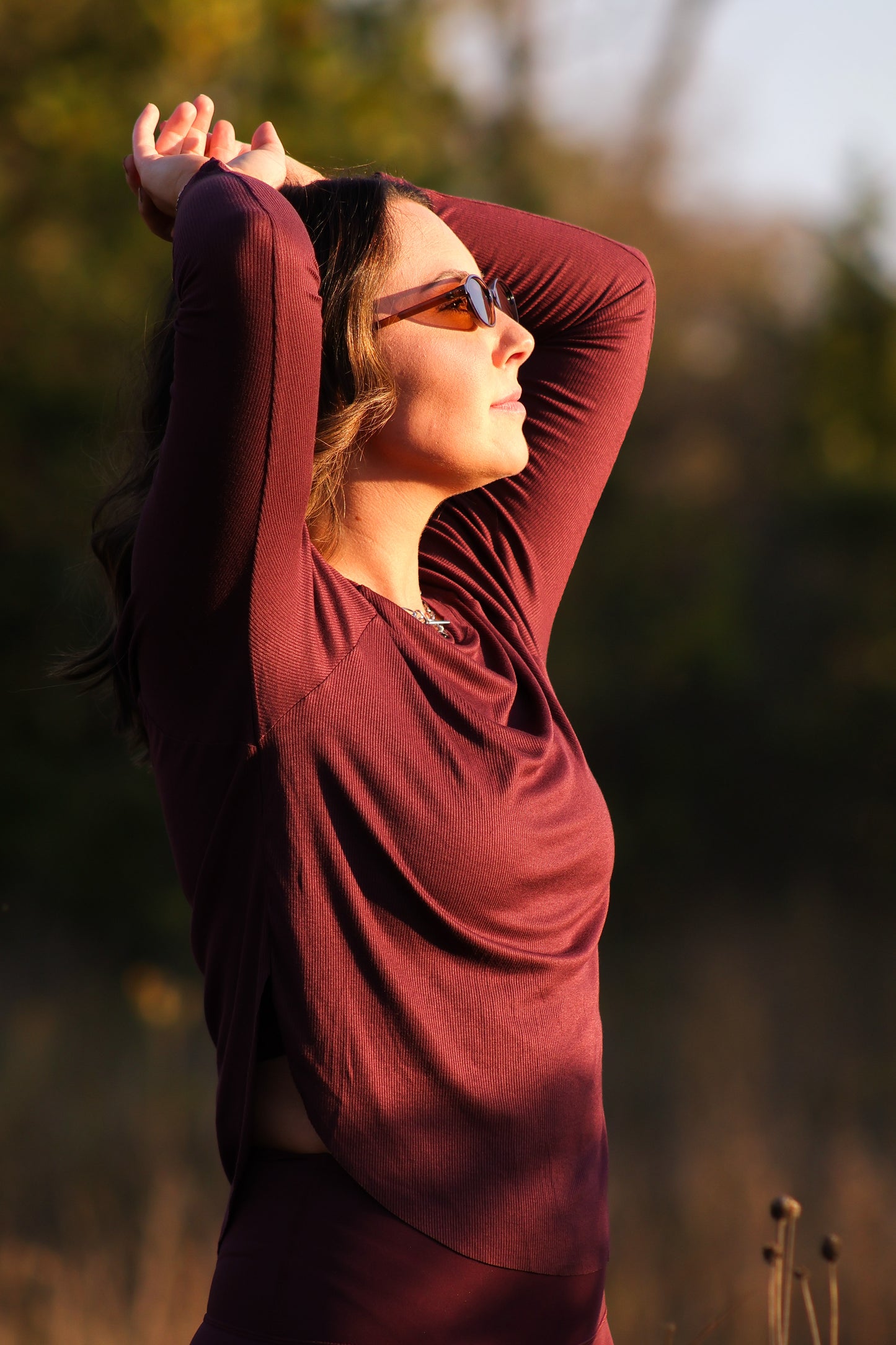 Luxe Model Drapey Long Sleeve Top