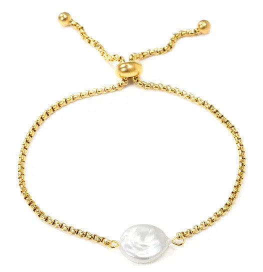 Celestial Pearl Bracelet Gold