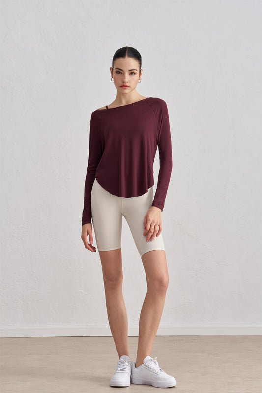 Luxe Model Drapey Long Sleeve Top