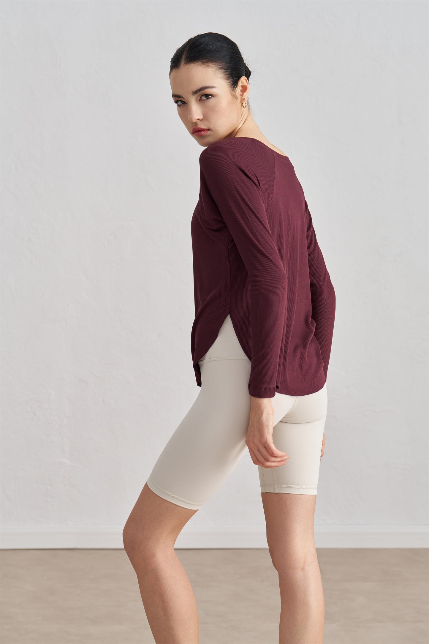 Luxe Model Drapey Long Sleeve Top