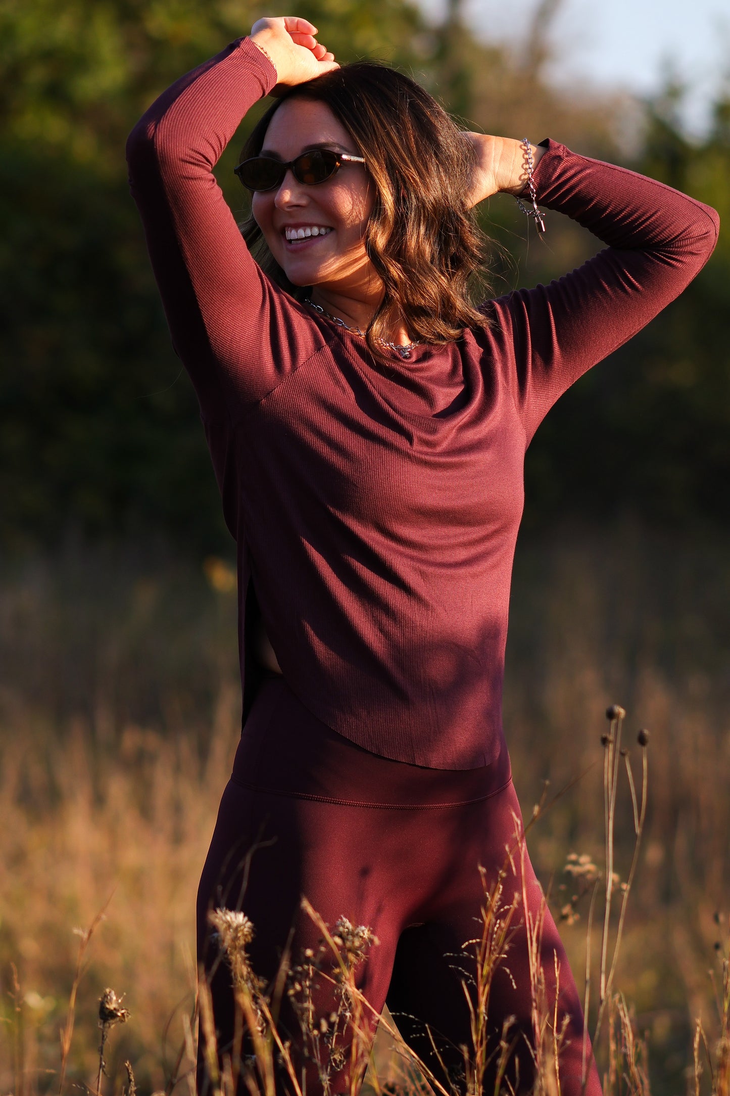 Luxe Model Drapey Long Sleeve Top