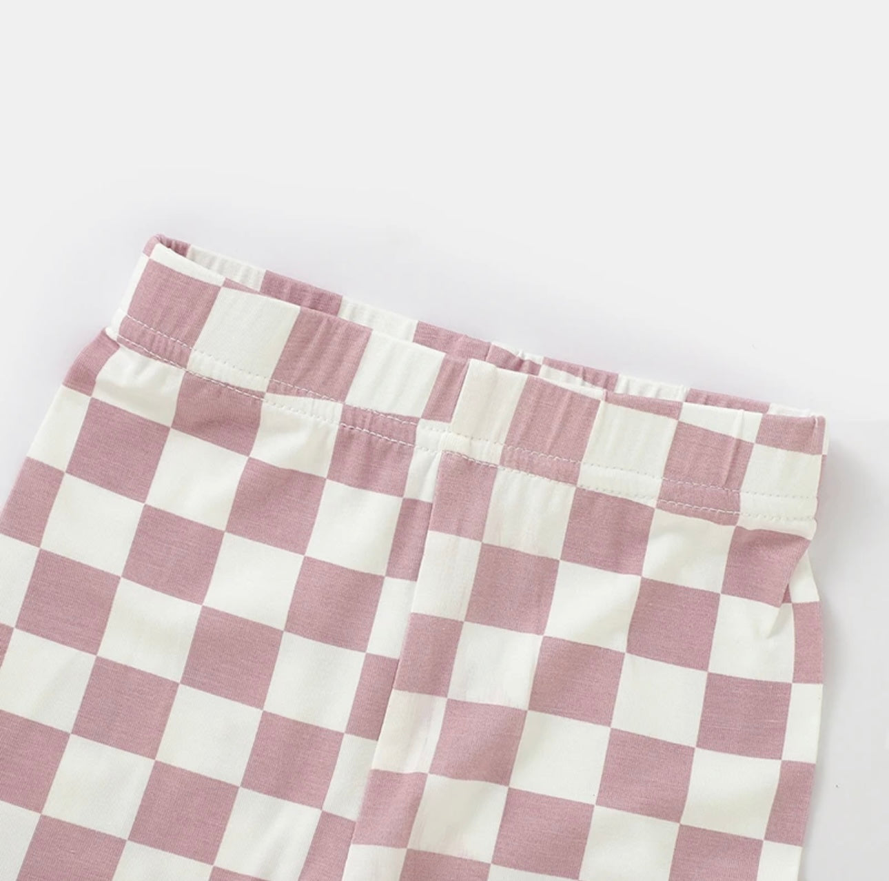 Bamboo Checked Long Sleeve T-Shirt & Pants Set