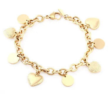 Love Charm Bracelet Gold