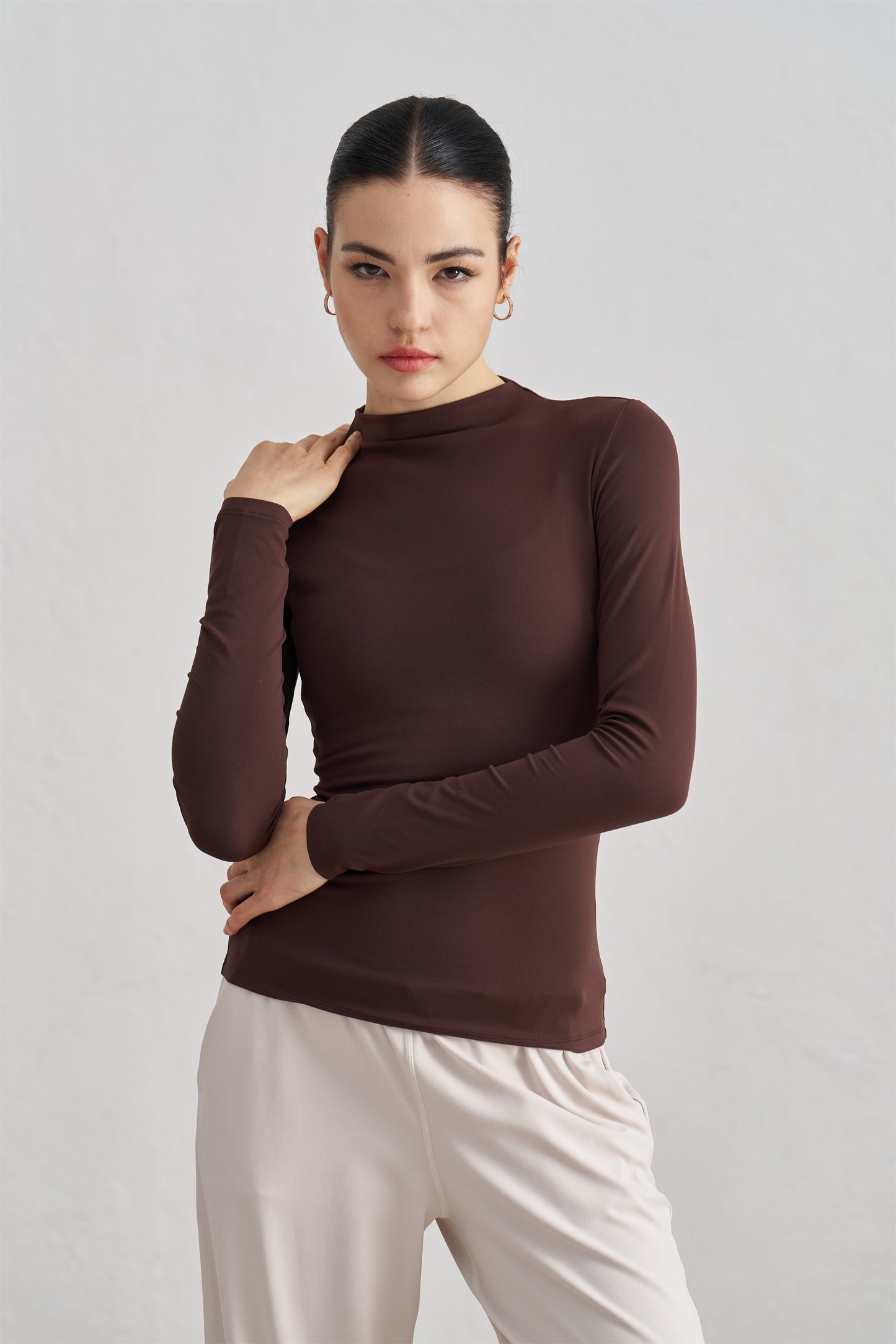 Luxe Free Mock Neck Tee