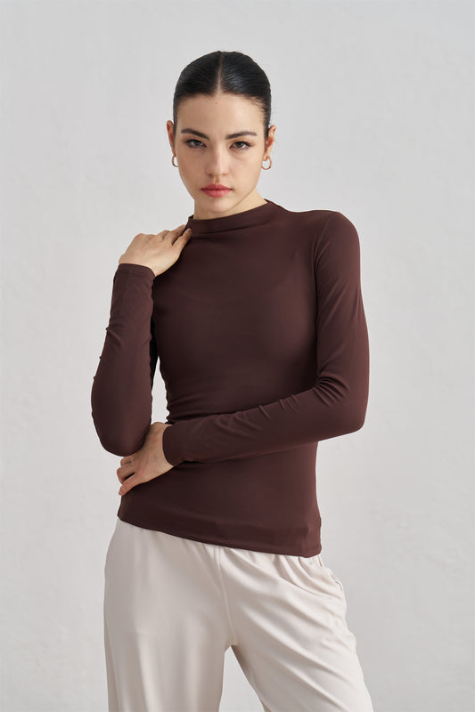 Luxe Free Mock Neck Tee