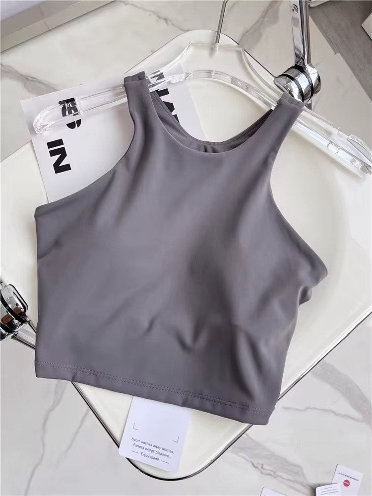 Gentle Mover High Neck Crop Tank