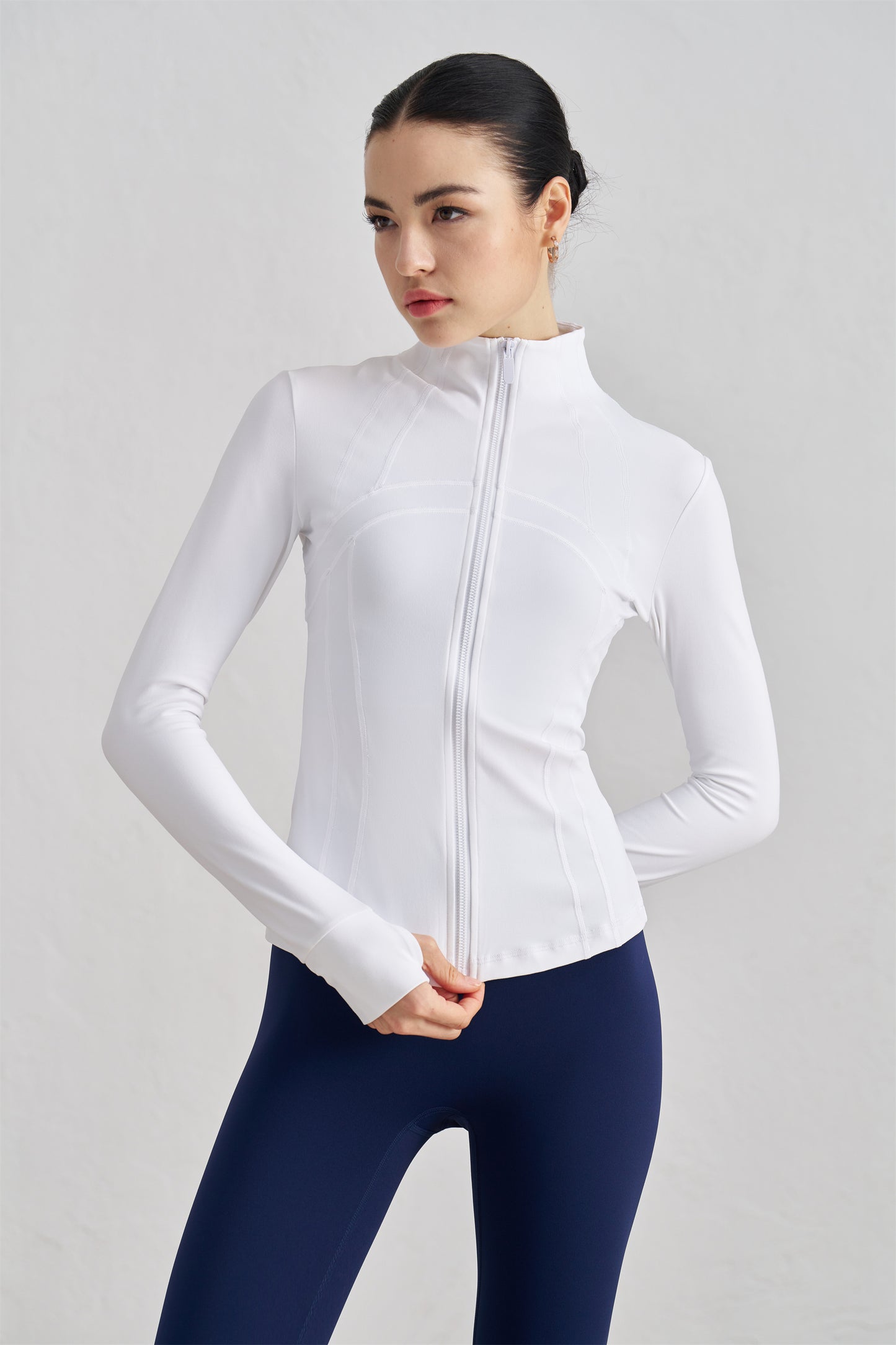 Luxe Free Zip Up Jacket- Full Length