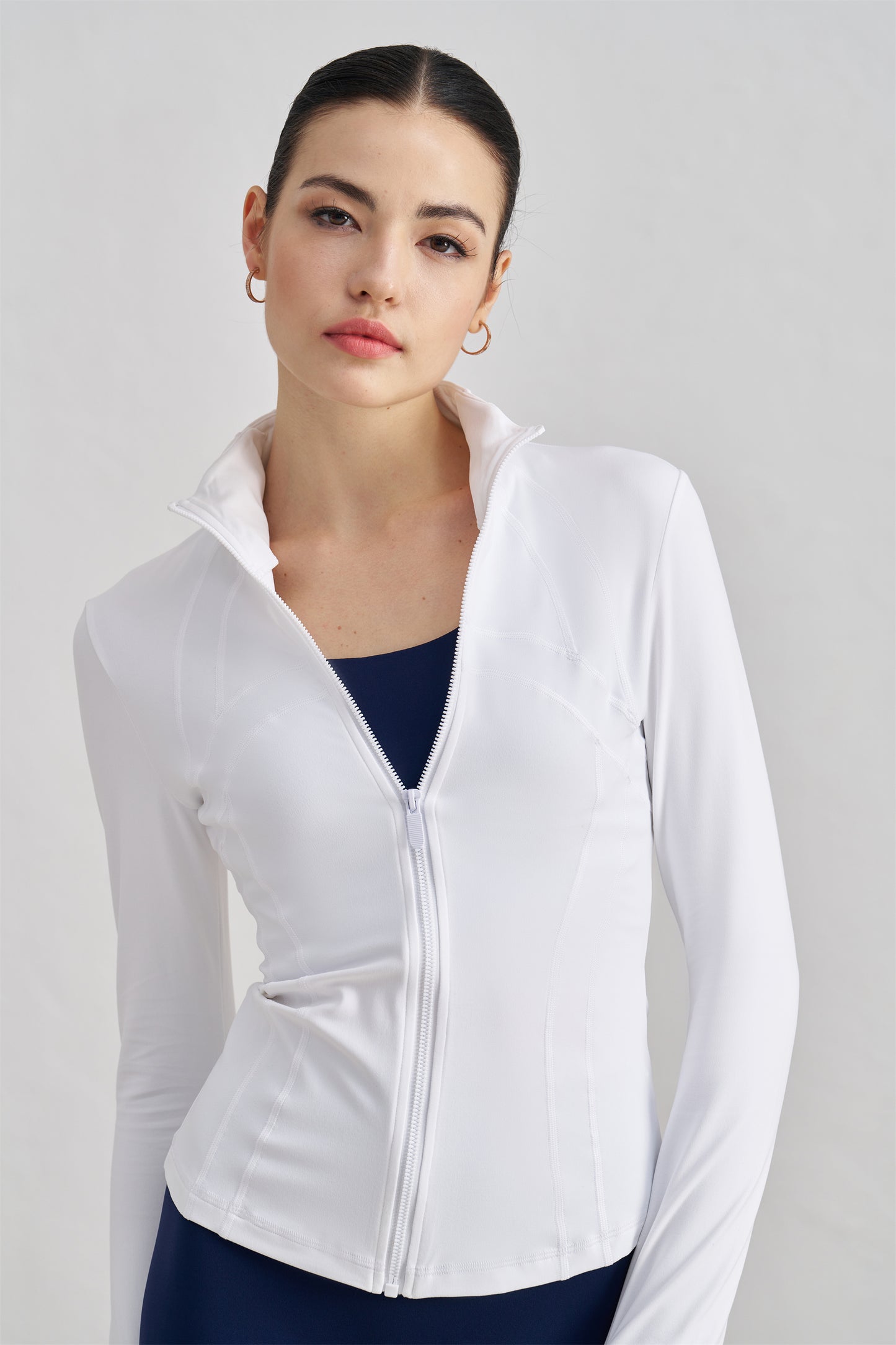 Luxe Free Zip Up Jacket- Full Length