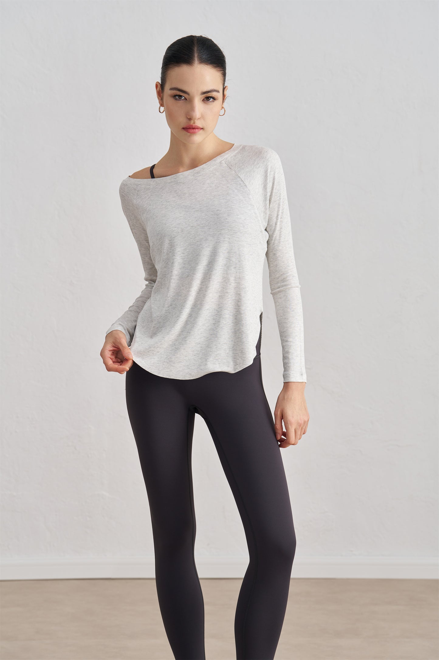 Luxe Model Drapey Long Sleeve Top